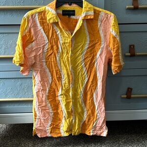 No Boundaries Hawaiian style button down shirt